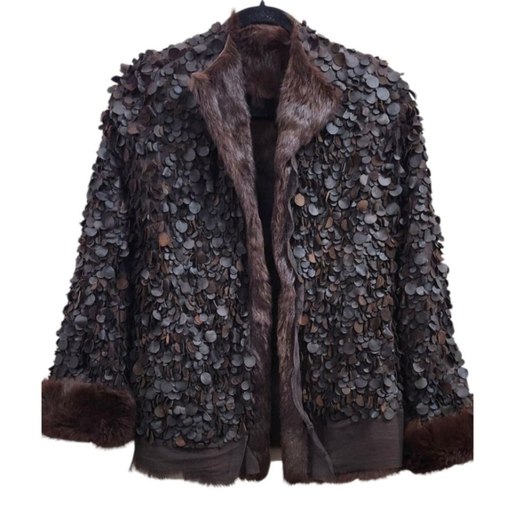 MAURIZIO PECORARO MILANG Reversible jacket made of natural rabbit fur S… - Picture 3 of 16